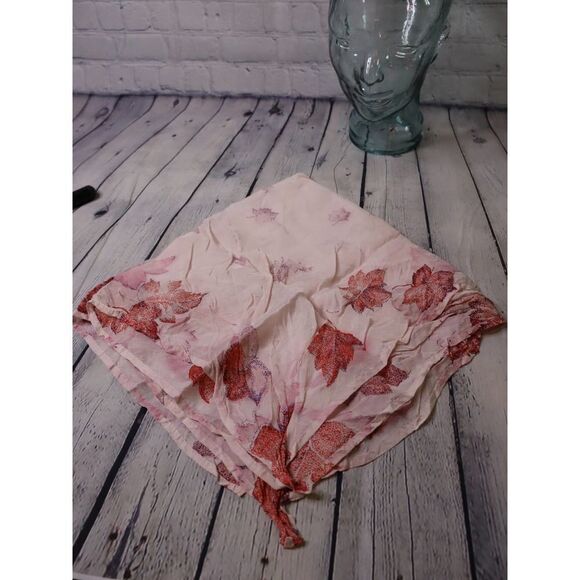 Pink & Red Vintage Leaf Headscarf! - Picture 10 of 10